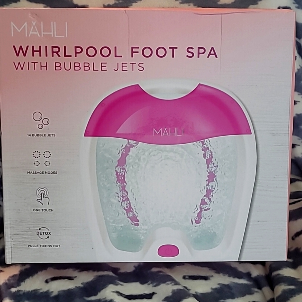 Pink Mahli brand whirlpool foot spa